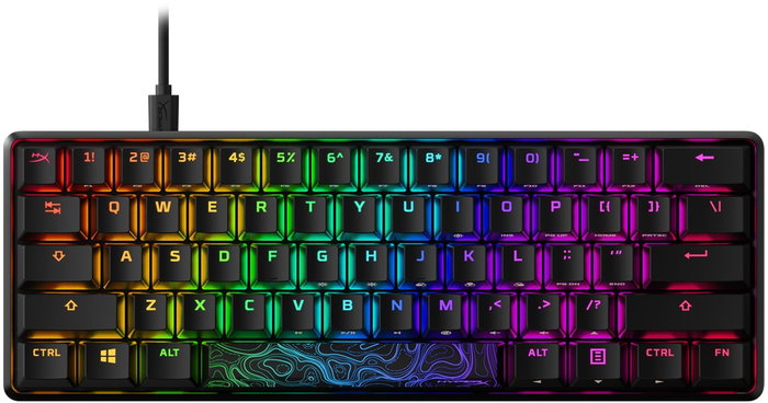 HyperX Alloy Origins 60 HyperX Red Negro