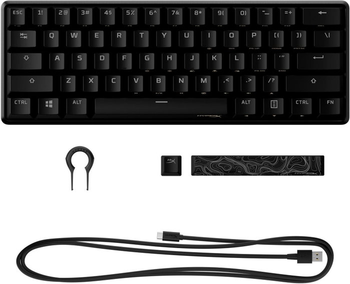 HyperX Alloy Origins 60 HyperX Red Negro