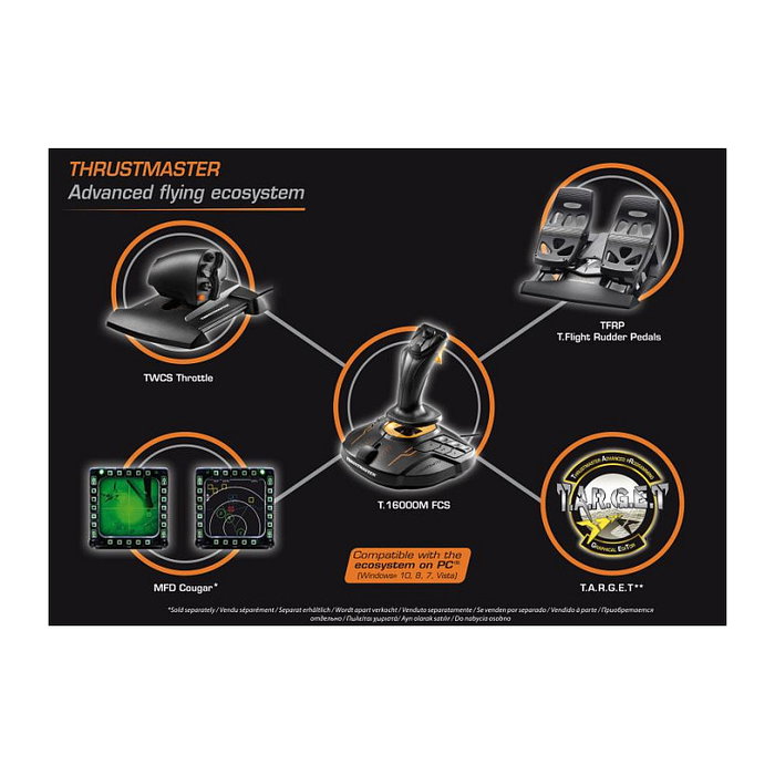 Thrustmaster T.16000M FCS Flight Pack Kit de Vuelo con Palanca de Mando, Pedales y Palanca de Aceleración para PC y MAC (PC)