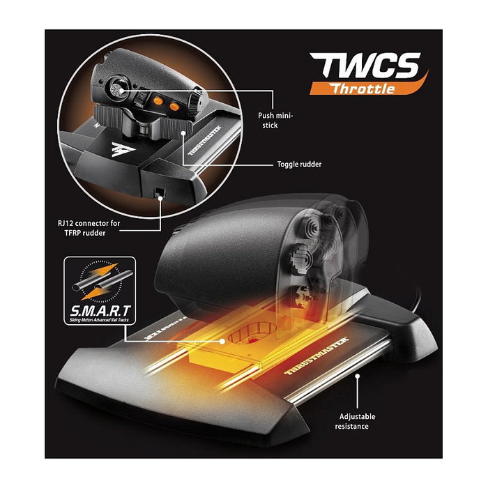 Thrustmaster T.16000M FCS Flight Pack Kit de Vuelo con Palanca de Mando, Pedales y Palanca de Aceleración para PC y MAC (PC)