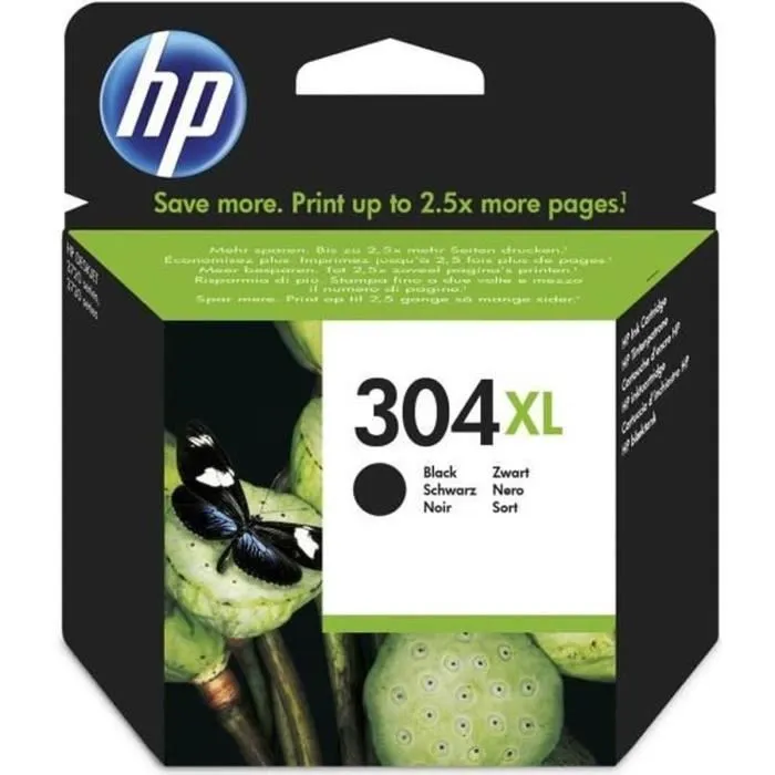 HP Cartucho de Tinta Original 304XL Negro (N9K08AE) de Alto Rendimiento