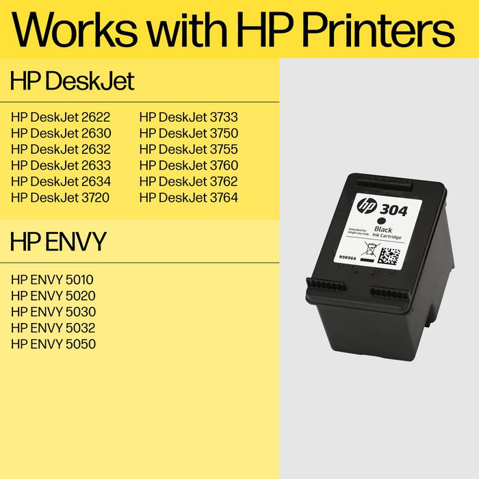 HP Cartucho de Tinta Original 304XL Negro (N9K08AE) de Alto Rendimiento