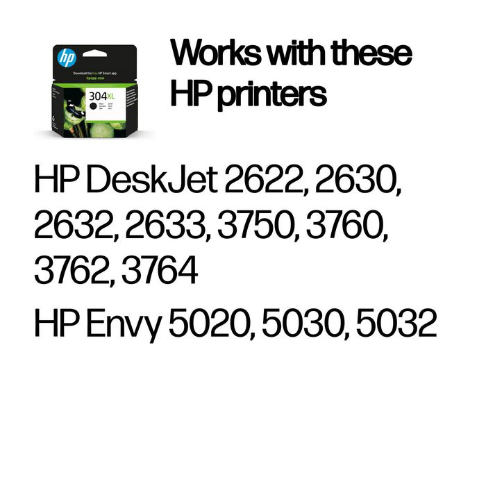 HP Cartucho de Tinta Original 304XL Negro (N9K08AE) de Alto Rendimiento
