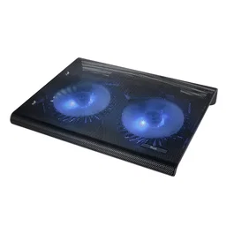 Trust Base Refrigeradora para Portátiles con 2 Ventiladores y LEDs Azul, para Portátiles hasta 17.3 Pulgadas