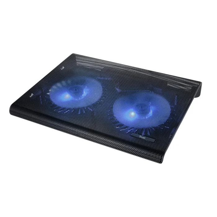 Trust Base Refrigeradora para Portátiles con 2 Ventiladores y LEDs Azul, para Portátiles hasta 17.3 Pulgadas Trust Base Refrigeradora para Portátiles con 2 Ventiladores y LEDs Azul, para Portátiles hasta 17.3 Pulgadas