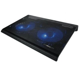 Trust Base Refrigeradora para Portátiles con 2 Ventiladores y LEDs Azul, para Portátiles hasta 17.3 Pulgadas