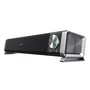 Trust Asto - Barra de Sonido horizontal de 12W para PC y TV, Color Negro/Plata, Control de Volumen, Conexión para Auriculares y Micrófono