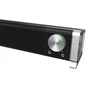 Trust Asto - Barra de Sonido horizontal de 12W para PC y TV, Color Negro/Plata, Control de Volumen, Conexión para Auriculares y Micrófono