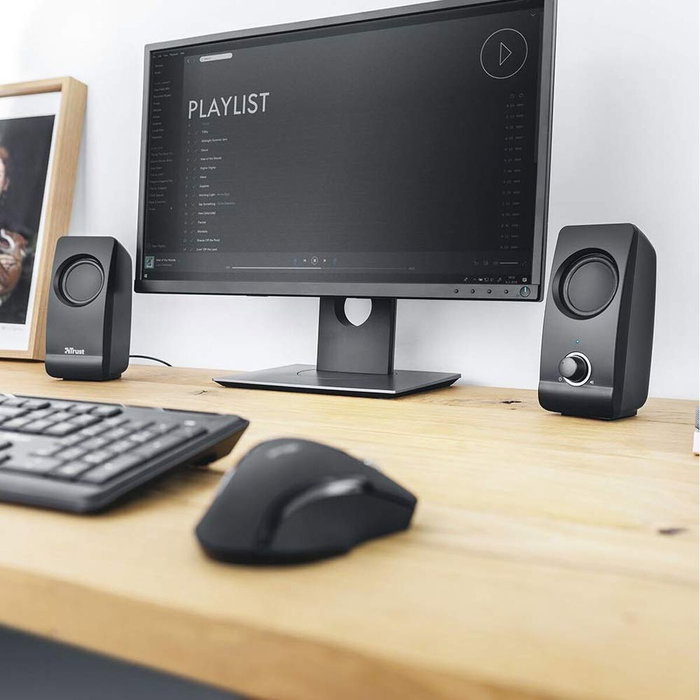 Trust Remo 2.0 Altavoces 2.0 de 8W RMS con Alimentación USB, Negro