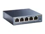 TP-Link TL-SG105 Switch de Red 5 Puertos Gigabit Ethernet 10/100/1000 Mbps No Administrado con QoS, Full Duplex y Carcasa Metálica Negro