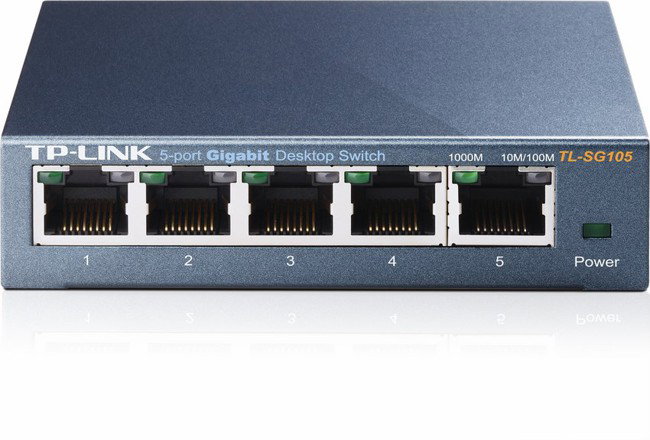 TP-Link TL-SG105 Switch 5 Puertos Gigabit Metálico Negro