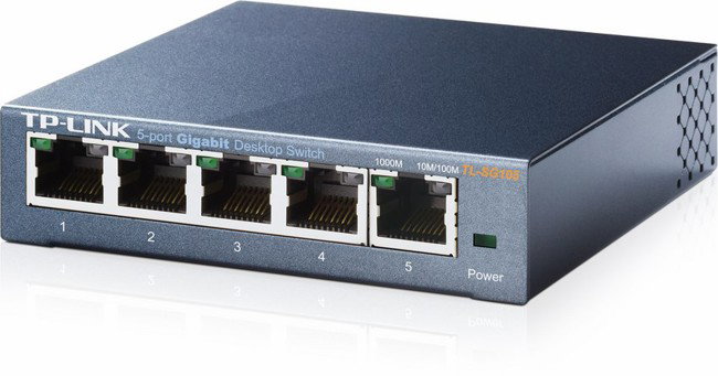 TP-Link TL-SG105 Switch 5 Puertos Gigabit Metálico Negro