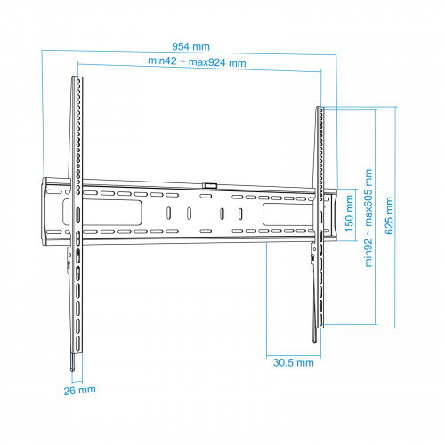 Tooq Soporte de Pared Fijo LP41100F-B para TV de 60-100 pulgadas Tooq Soporte de Pared Fijo LP41100F-B para TV de 60-100 pulgadas