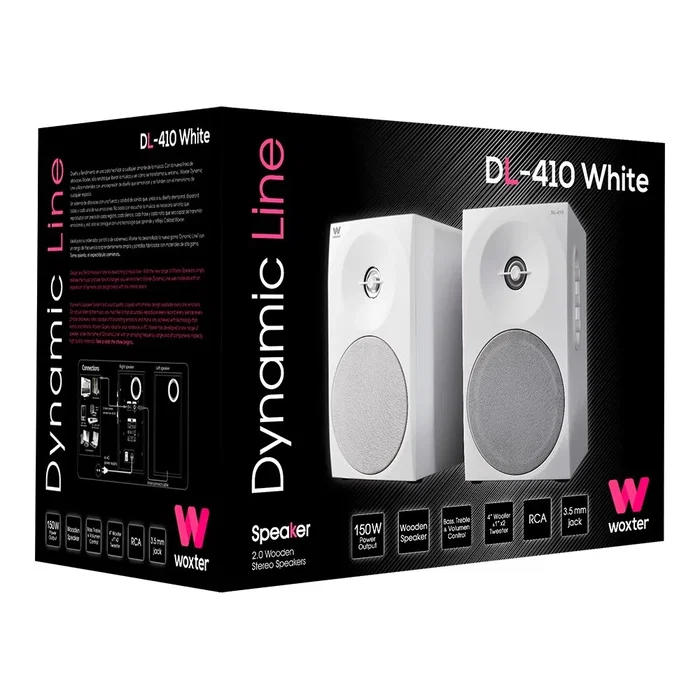 Woxter Dynamic Line DL-410 Altavoces 2.0 150W Blanco