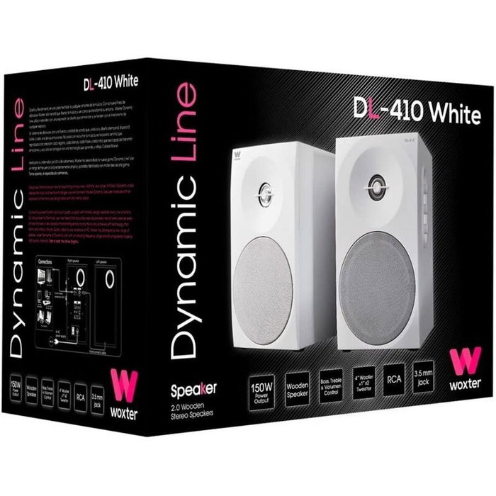 Woxter Dynamic Line DL-410 Altavoces 2.0 150W Blanco