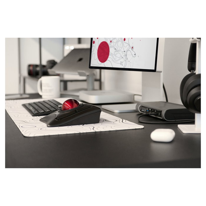 Kensington ExpertMouse Trackball Inalámbrico con Bola 5.5 cm - Ambidiestro, Óptico 400 DPI, RF + Bluetooth 4.0, Negro, 4 Botones Programables, Compatible Windows/Mac/ChromeOS