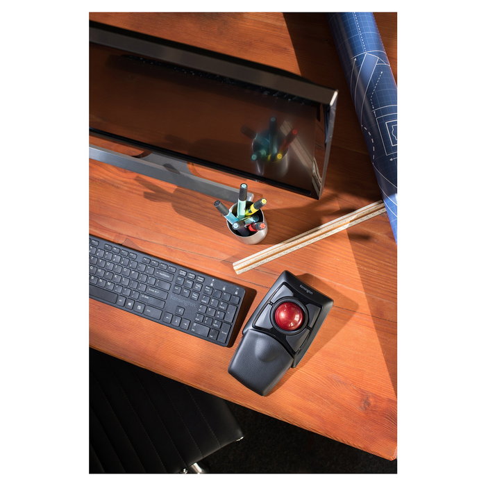 Kensington ExpertMouse Trackball Inalámbrico con Bola 5.5 cm - Ambidiestro, Óptico 400 DPI, RF + Bluetooth 4.0, Negro, 4 Botones Programables, Compatible Windows/Mac/ChromeOS