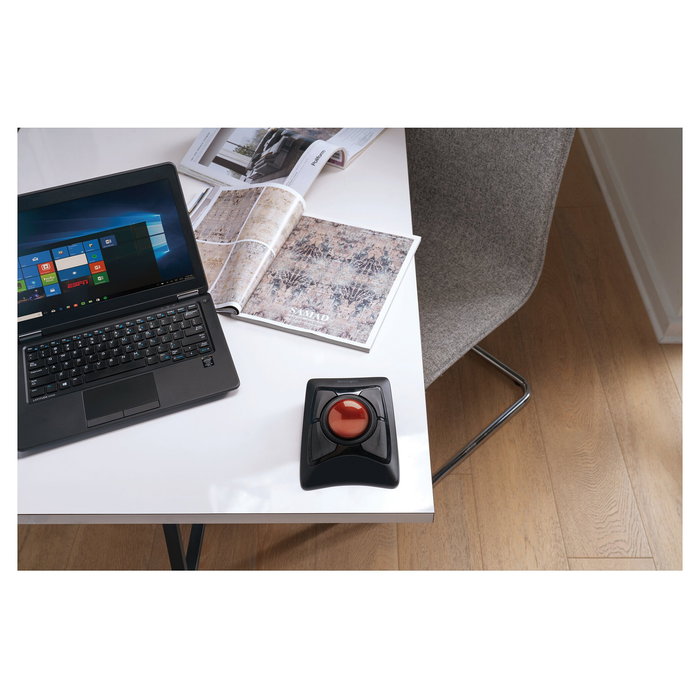 Kensington ExpertMouse Trackball Inalámbrico con Bola 5.5 cm - Ambidiestro, Óptico 400 DPI, RF + Bluetooth 4.0, Negro, 4 Botones Programables, Compatible Windows/Mac/ChromeOS