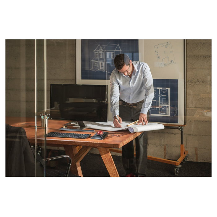 Kensington ExpertMouse Trackball Inalámbrico con Bola 5.5 cm - Ambidiestro, Óptico 400 DPI, RF + Bluetooth 4.0, Negro, 4 Botones Programables, Compatible Windows/Mac/ChromeOS