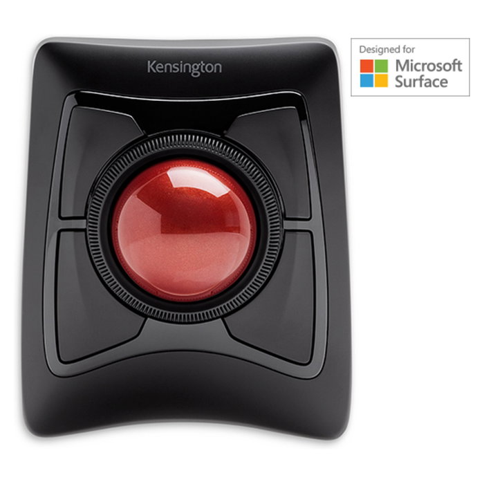 Kensington ExpertMouse Trackball Inalámbrico con Bola 5.5 cm - Ambidiestro, Óptico 400 DPI, RF + Bluetooth 4.0, Negro, 4 Botones Programables, Compatible Windows/Mac/ChromeOS