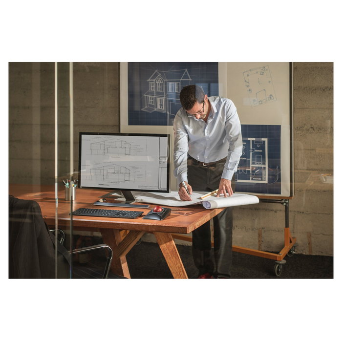 Kensington ExpertMouse Trackball Inalámbrico con Bola 5.5 cm - Ambidiestro, Óptico 400 DPI, RF + Bluetooth 4.0, Negro, 4 Botones Programables, Compatible Windows/Mac/ChromeOS