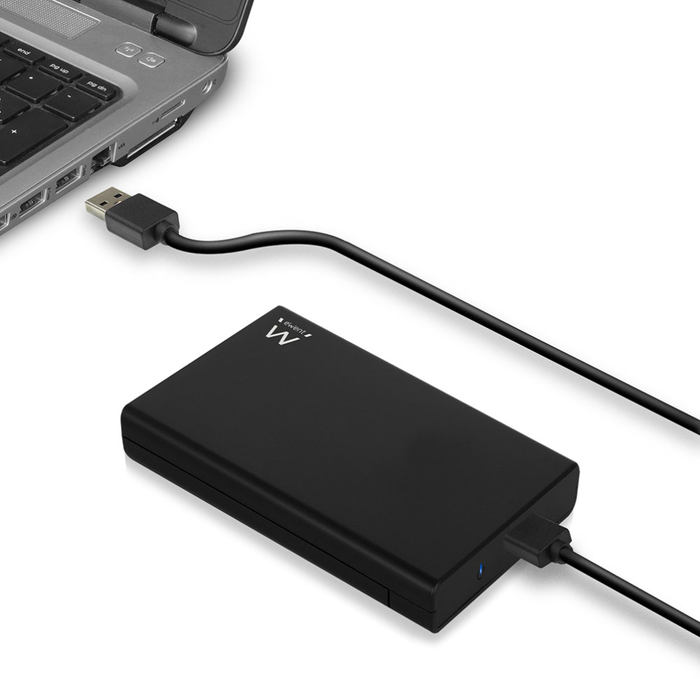 EWENT Carcasa de disco duro/SSD EW7044 2,5 pulg. SATA III USB 3.1 Negro
