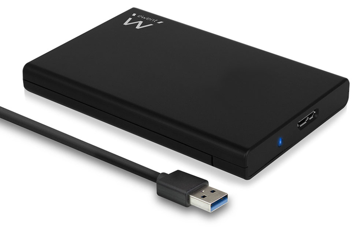 EWENT Carcasa de disco duro/SSD EW7044 2,5 pulg. SATA III USB 3.1 Negro