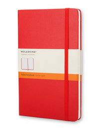 Moleskine MM710R Libreta Clásica Tapa Dura Roja Rayada 9x14cm