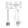 Equip Soporte de Techo para Pantalla 37-70 Pulgadas, Inclinable, Soporte Máximo 50 kg