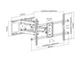 Equip Soporte de pared para TV giratorio e inclinable 37-90 pulgadas Negro