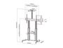 Equip Soporte Suelo Con Ruedas TV EQ650605 Aluminio hasta 100" 100kg