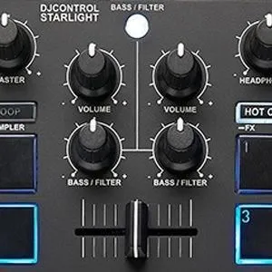Hercules Starlight Mesa de Mezclas USB de 2 Canales Negro