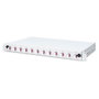 Digitus Caja de Empalme de Fibra Óptica 1U equipada 12x LC DX OM4 Panel Gestión Cables 483x280x44.5 mm Gris Acero