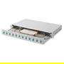 Digitus Caja de empalme de fibra óptica 1U equipada, 12x LC DX OM3, Gris (LWL Spleißbox 1HE bestückt 12x LC DX OM3 grau)