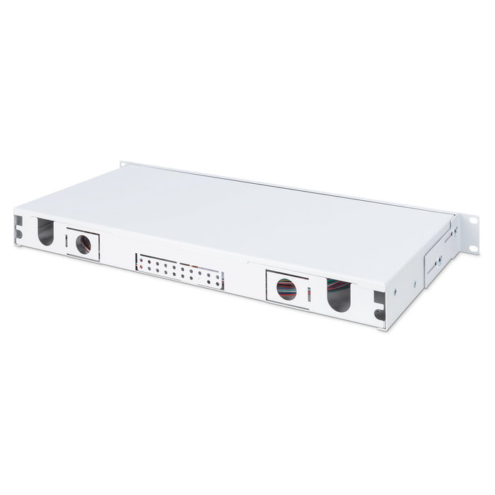 Digitus Caja de Empalme Fibra Óptica 1HE, 24x LC DX OS2, equipada, Gris, Acero - OS2