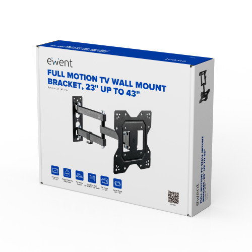 Ewent EW1522 Soporte de Pared para TV de 13 a 43 pulgadas, Negro