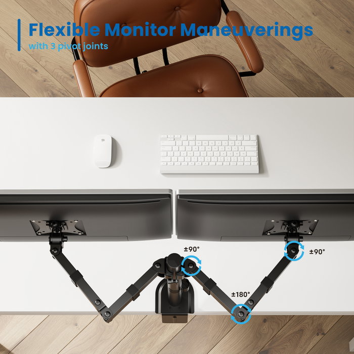 EWENT Soporte de Escritorio Dual para 2 Monitores EW1512 Negro EWENT Soporte de Escritorio Dual para 2 Monitores EW1512 Negro