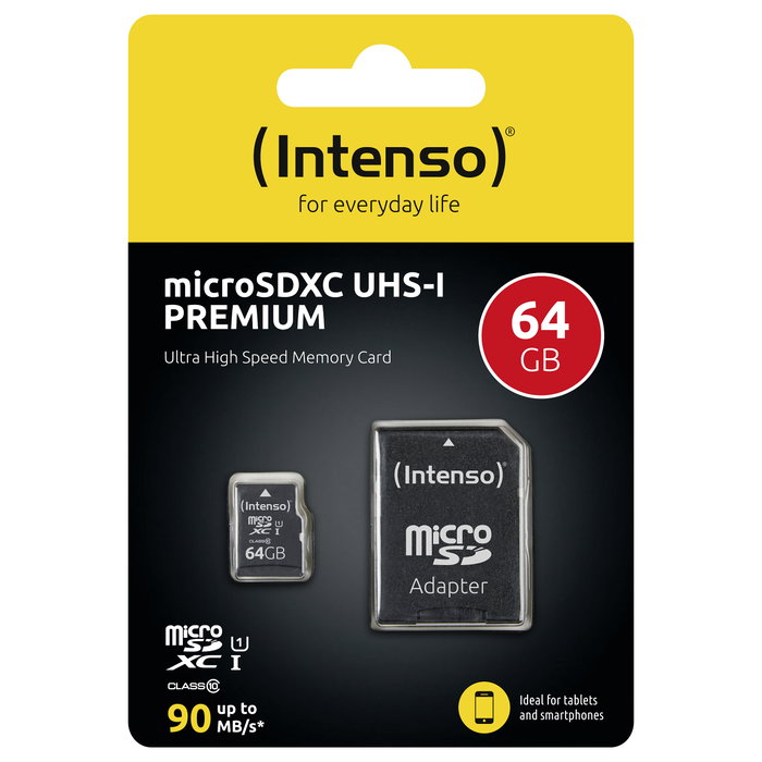 Intenso Micro SD UHS-I Premium 64GB con adaptador