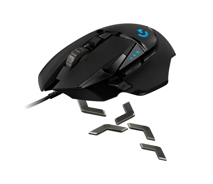 Logitech G Ratón Gaming G502 HERO con Sensor 25600 DPI, 11 Botones Programables, Peso Ajustable, Iluminación RGB LIGHTSYNC, Cable USB, Negro