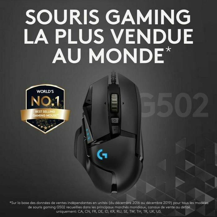 Logitech G502 HERO Ratón Gaming Negro