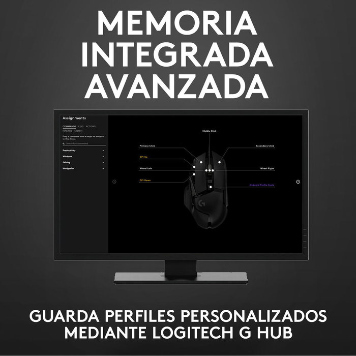 Logitech G502 HERO Ratón Gaming Negro