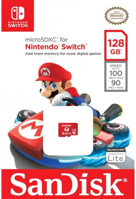 SanDisk Tarjeta de Memoria microSDXC 128 GB para Nintendo Switch SanDisk Tarjeta de Memoria microSDXC 128 GB para Nintendo Switch