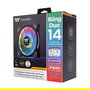 Thermaltake Riing Duo 14 RGB Ventilador para Radiador, 140mm, 3 Unidades, Iluminación LED