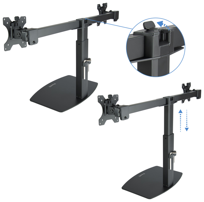 Tooq Soporte de Mesa para 2 Pantallas 17-27 Pulgadas DB1727TN-B