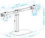 Tooq Soporte de Mesa para 2 Pantallas 17-27 Pulgadas DB1727TN-B
