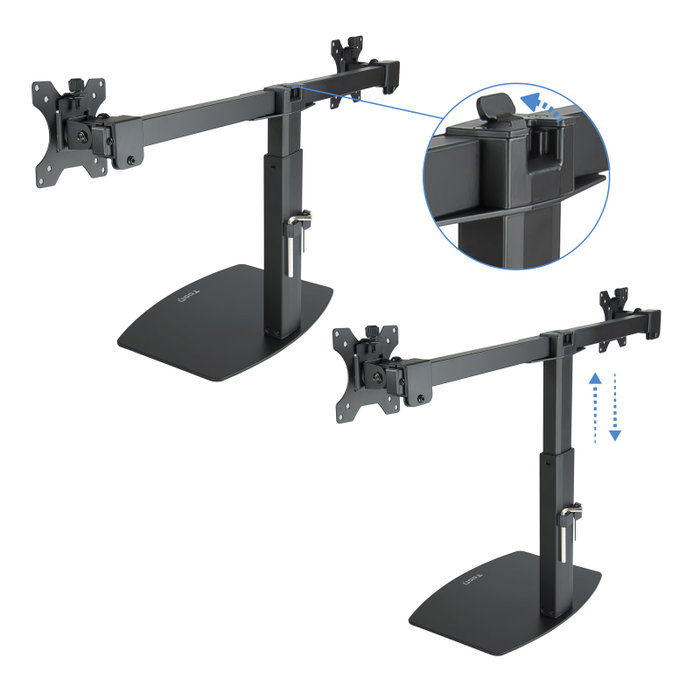 Tooq Soporte de Mesa para 2 Pantallas 17-27 Pulgadas DB1727TN-B