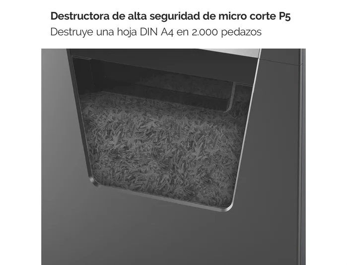 Rexel Momentum M510 Destructora de Papel Microcorte Negro