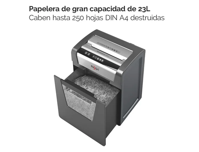 Rexel Momentum M510 Destructora de Papel Microcorte Negro