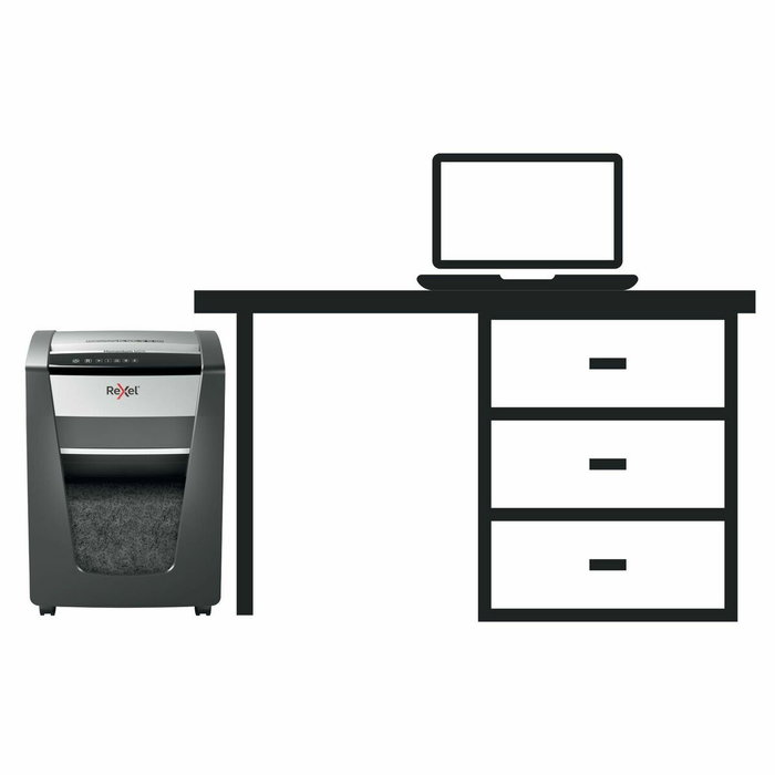 Rexel Momentum M515 Destructora de Papel Microcorte Negro y Plata