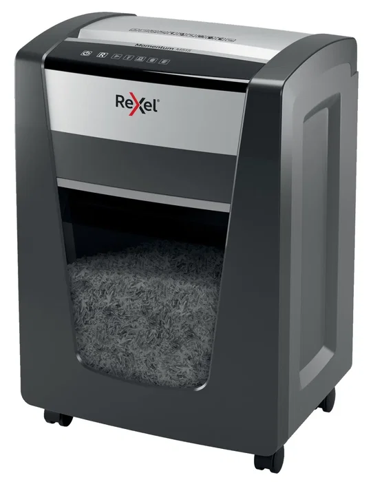 Rexel Momentum M515 Destructora de Papel Microcorte Negro y Plata
